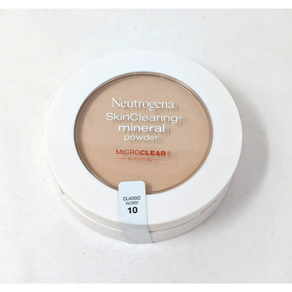 Neutrogena SkinClearing Mineral Powder 10 Classic Ivory MicroClear - Picture 1 of 3
